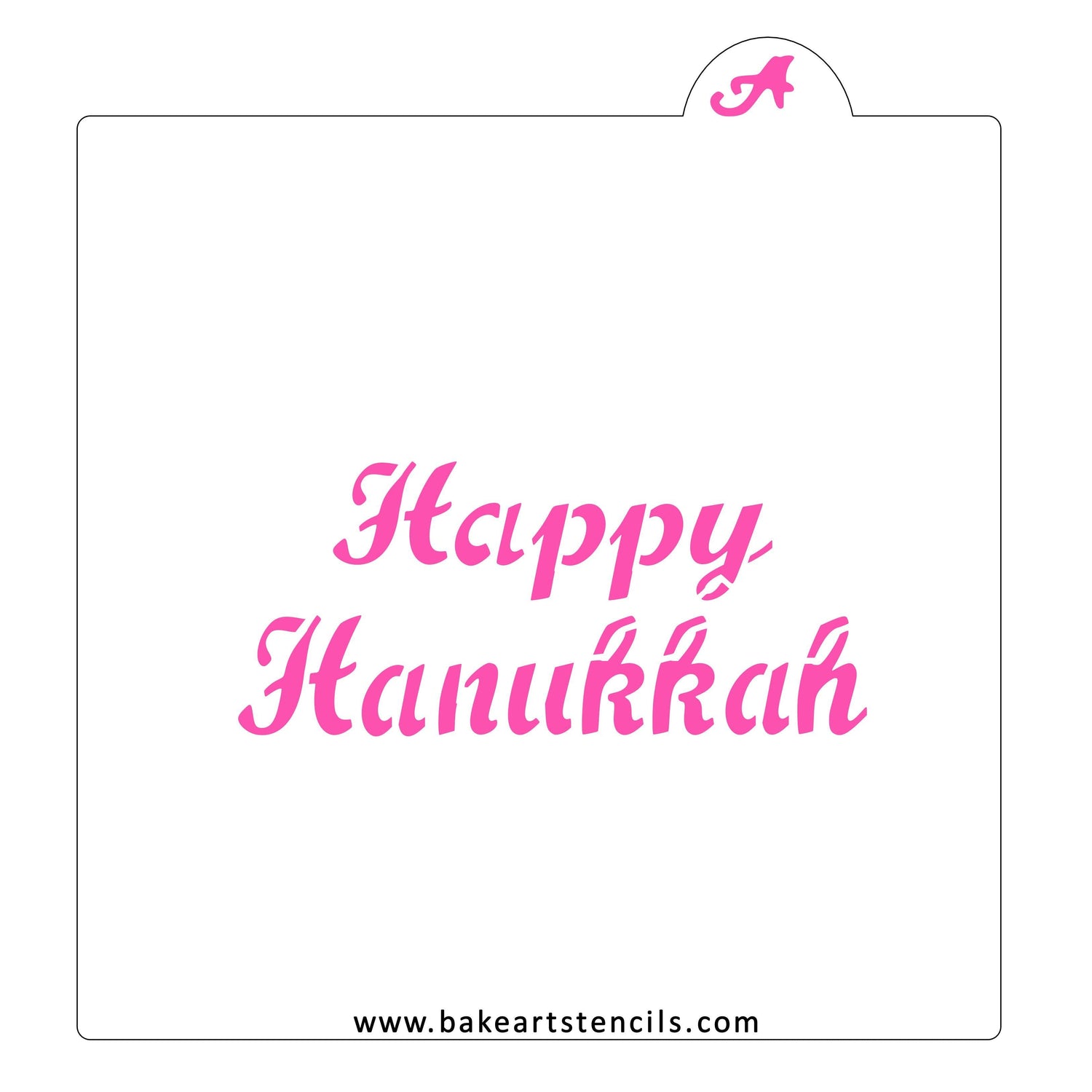 Fancy Happy Hanukkah Stencil