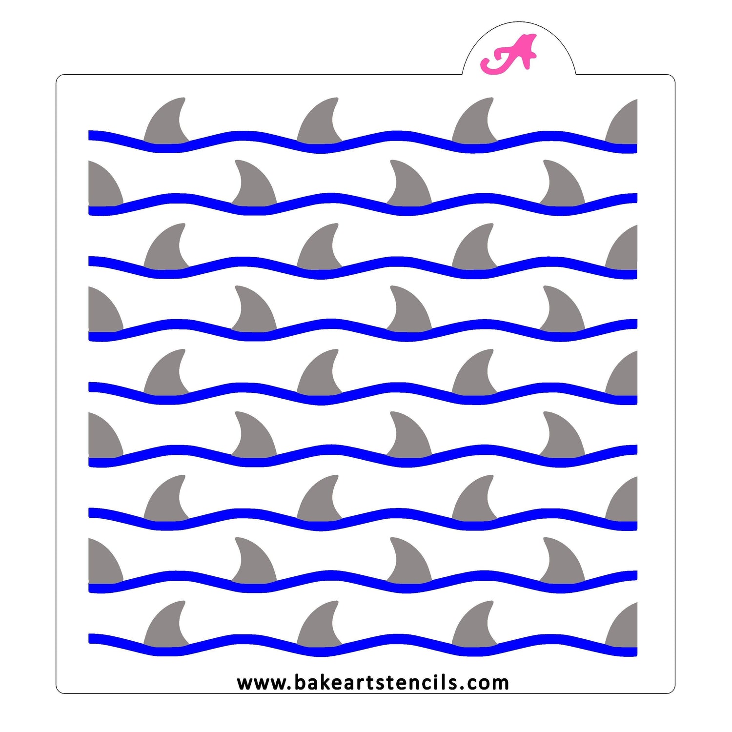 Fin Swim Pattern Stencil Set