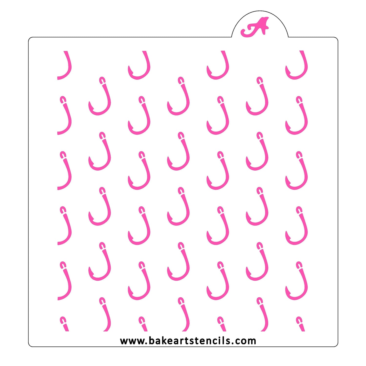 Fish Hook Pattern Stencil