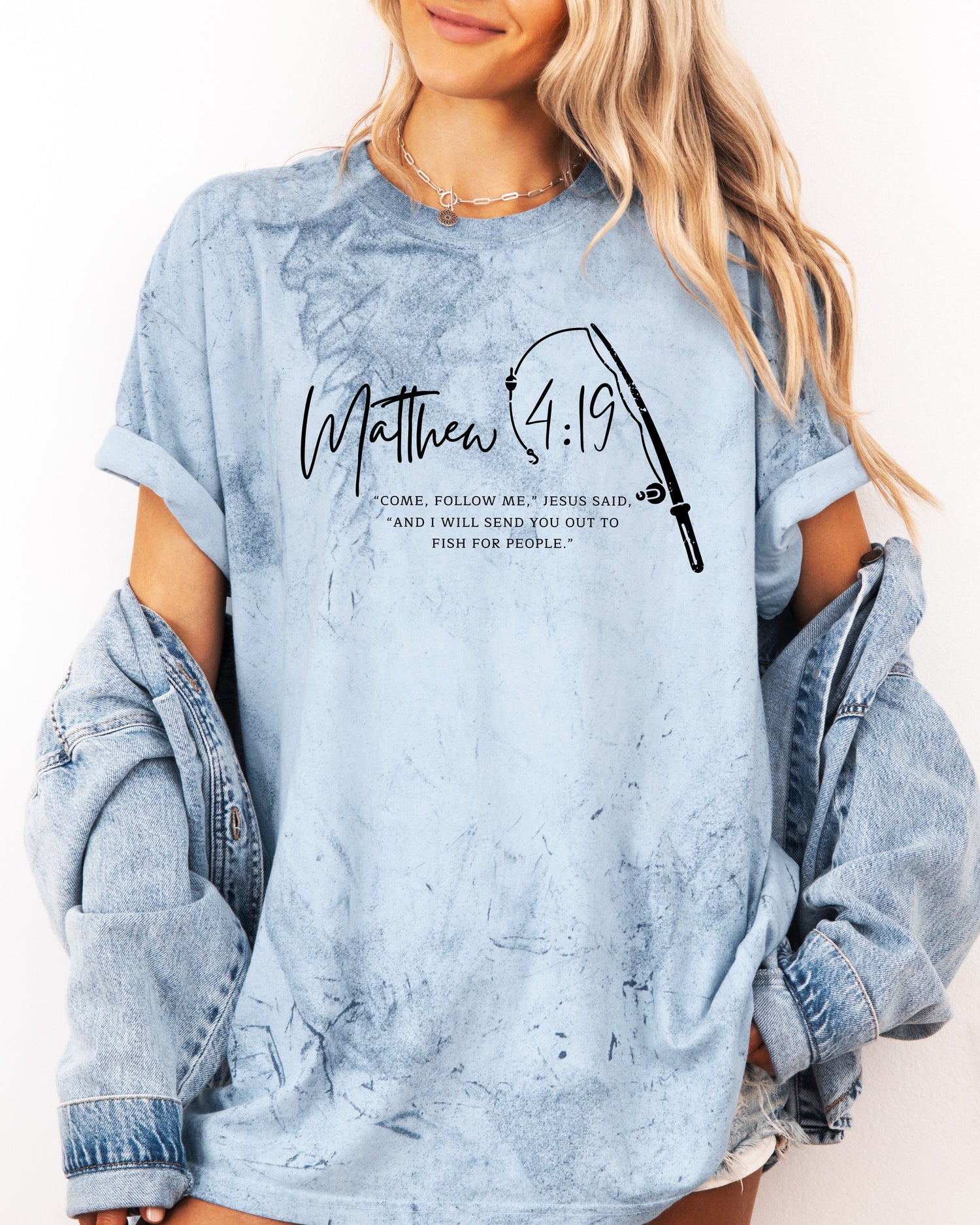Fish for People Christian Comfort Colors Garment-Dyed T-Shirt – Discipleship Faith Graphic Tee