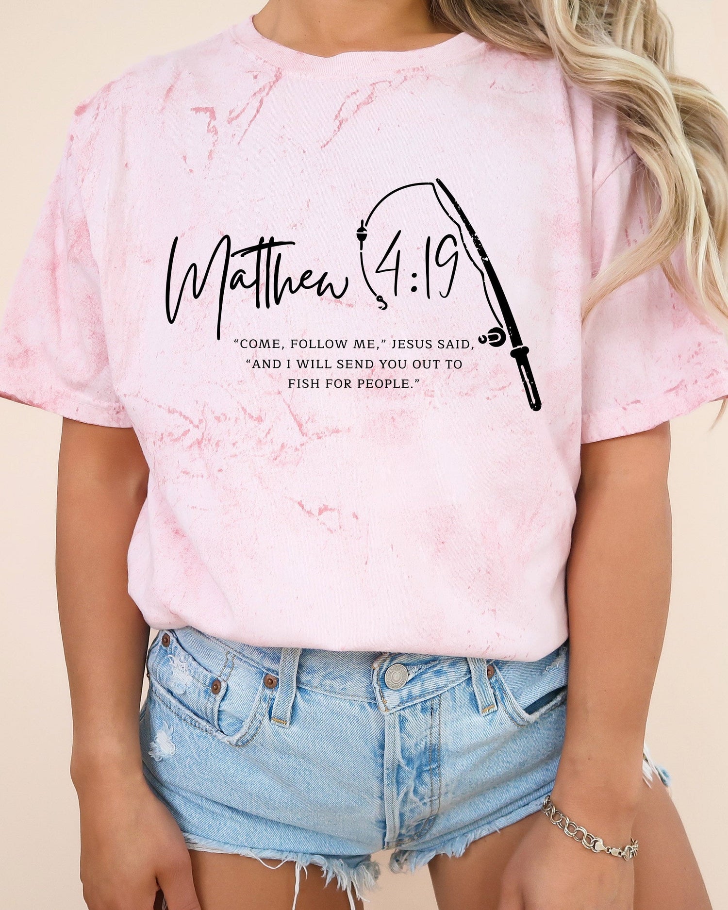 Fish for People Christian Comfort Colors Garment-Dyed T-Shirt – Discipleship Faith Graphic Tee
