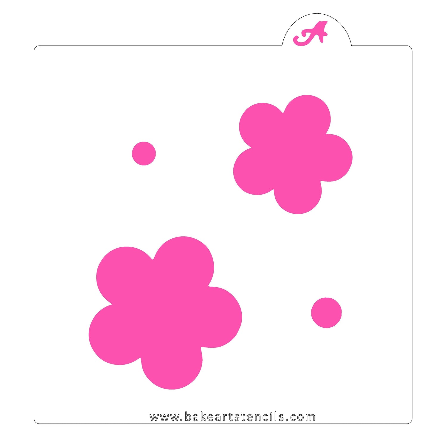 Five Petals Flower Stencil