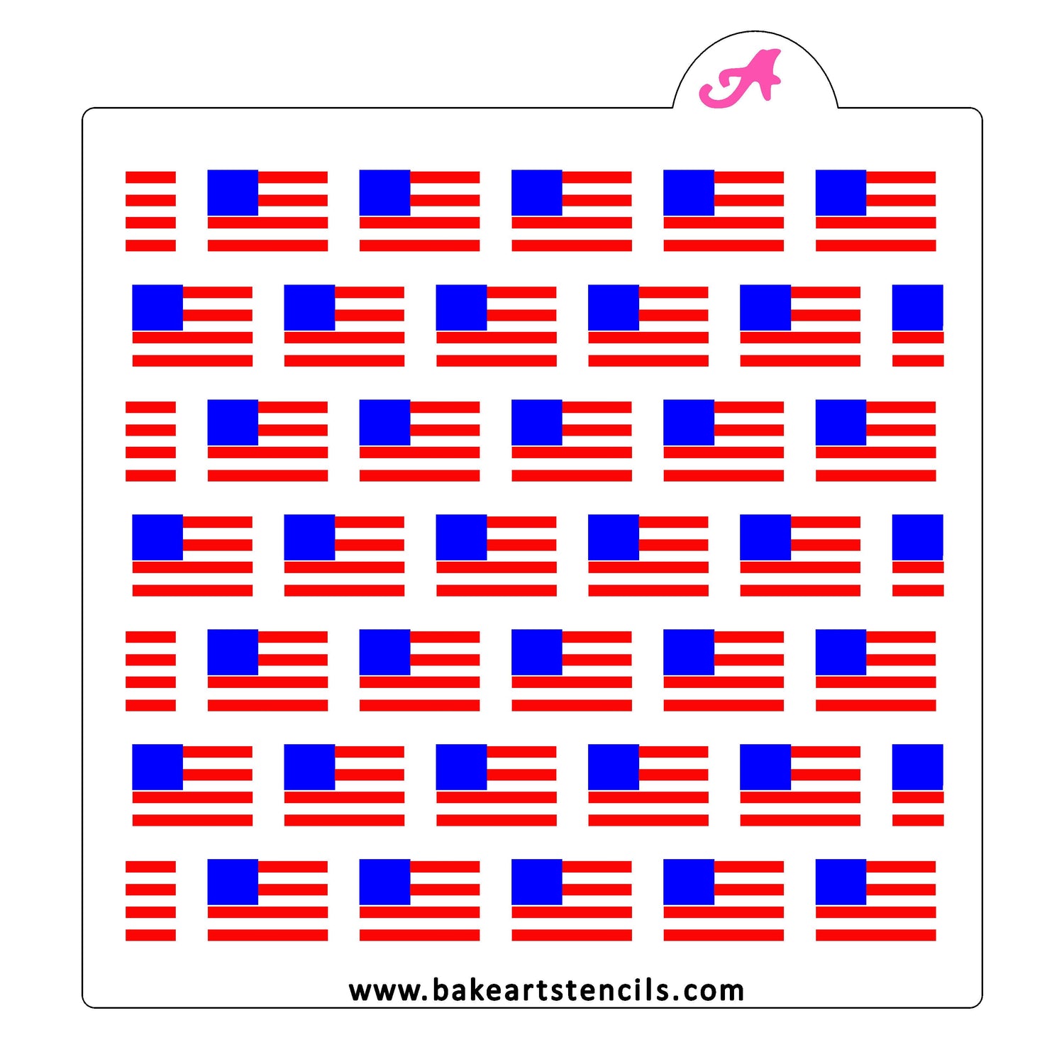 Flag Pattern Cookie Stencil Set