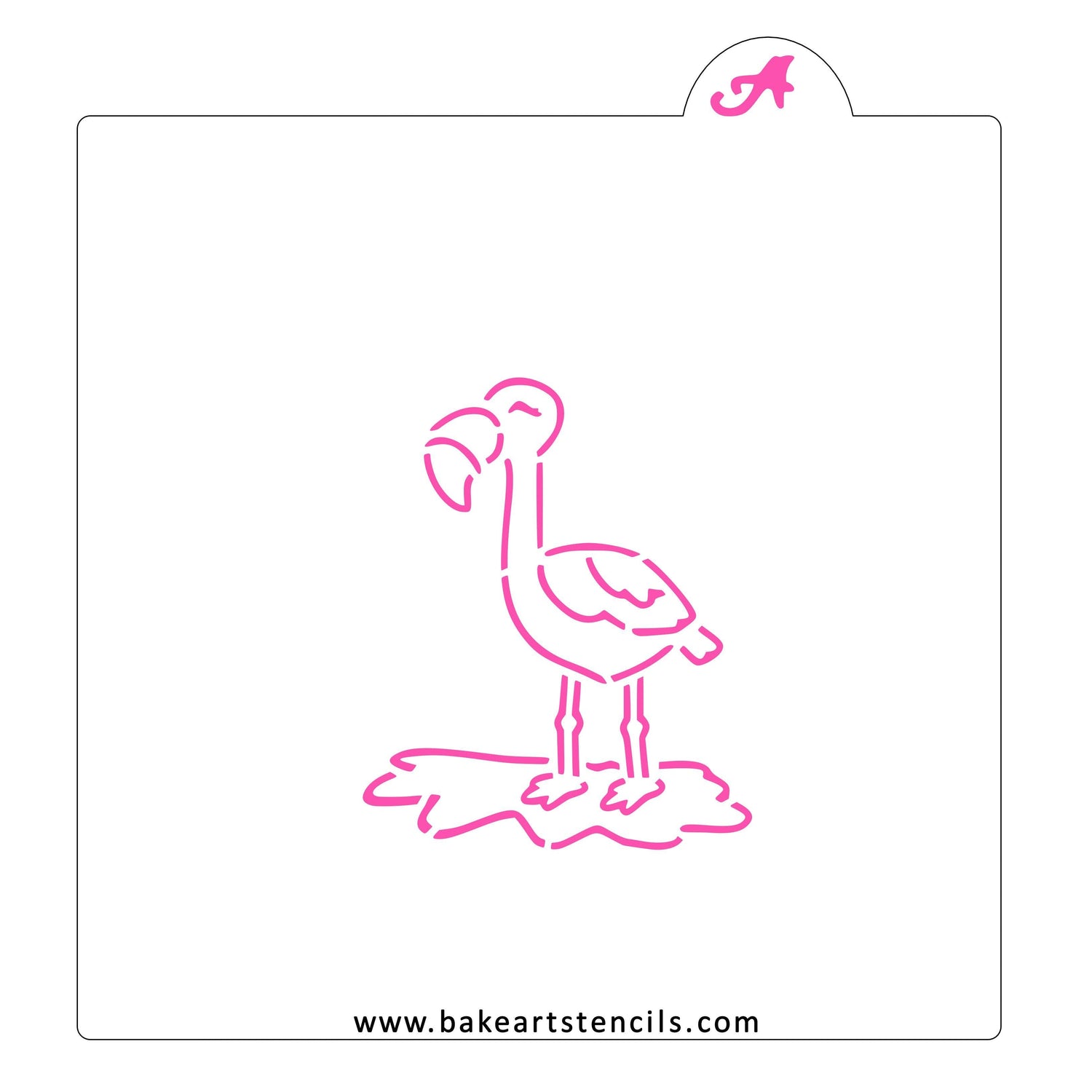 Flamingo PYO Cookie Stencil