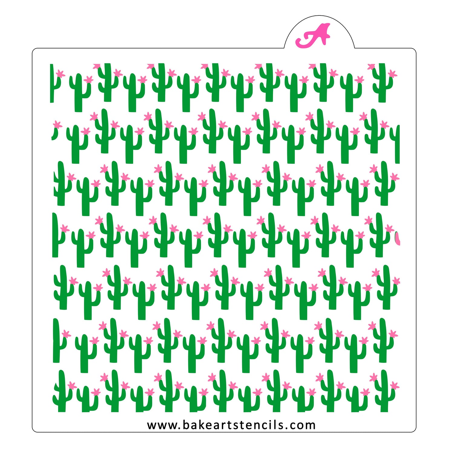 Flowering Cactus Pattern Stencil Set