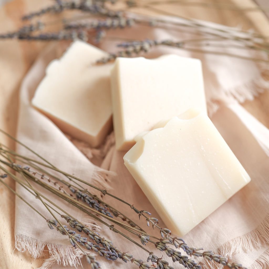Fragrance Free Handmade Tallow + Goat Milk Soap Bar Trio