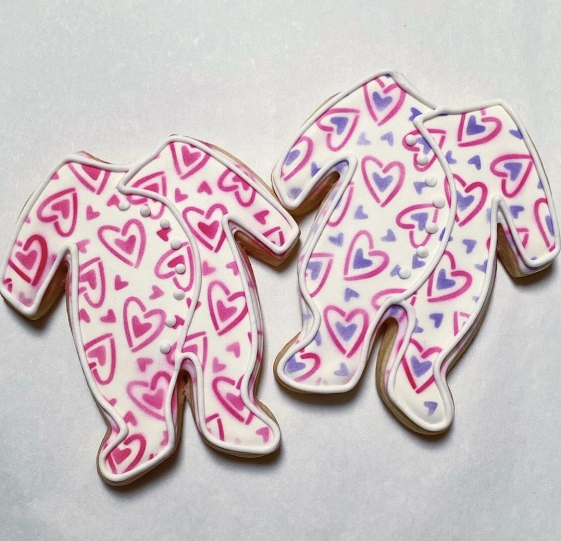 Full Hearts Pattern Cookie Stencil