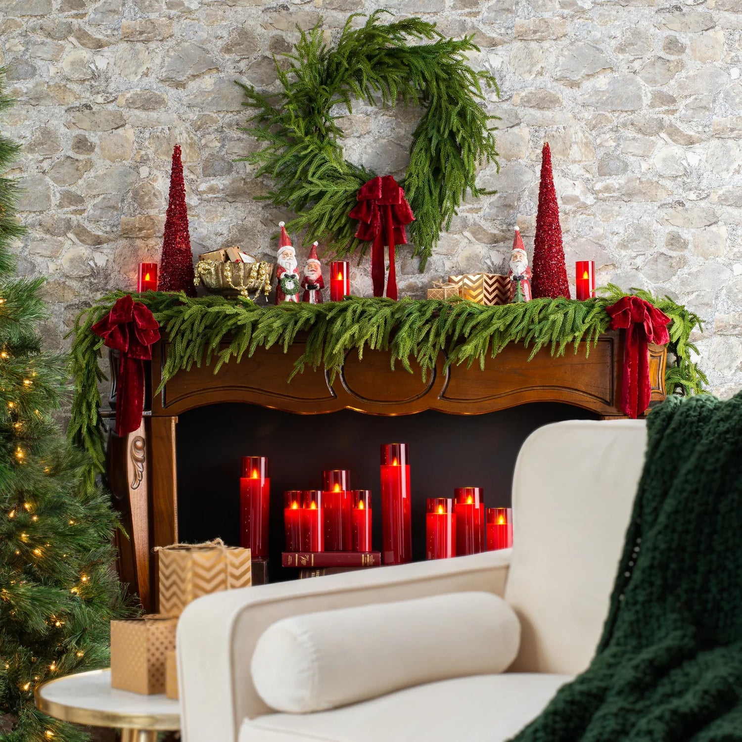 60'' Real Touch Norfolk Pine Christmas Garland