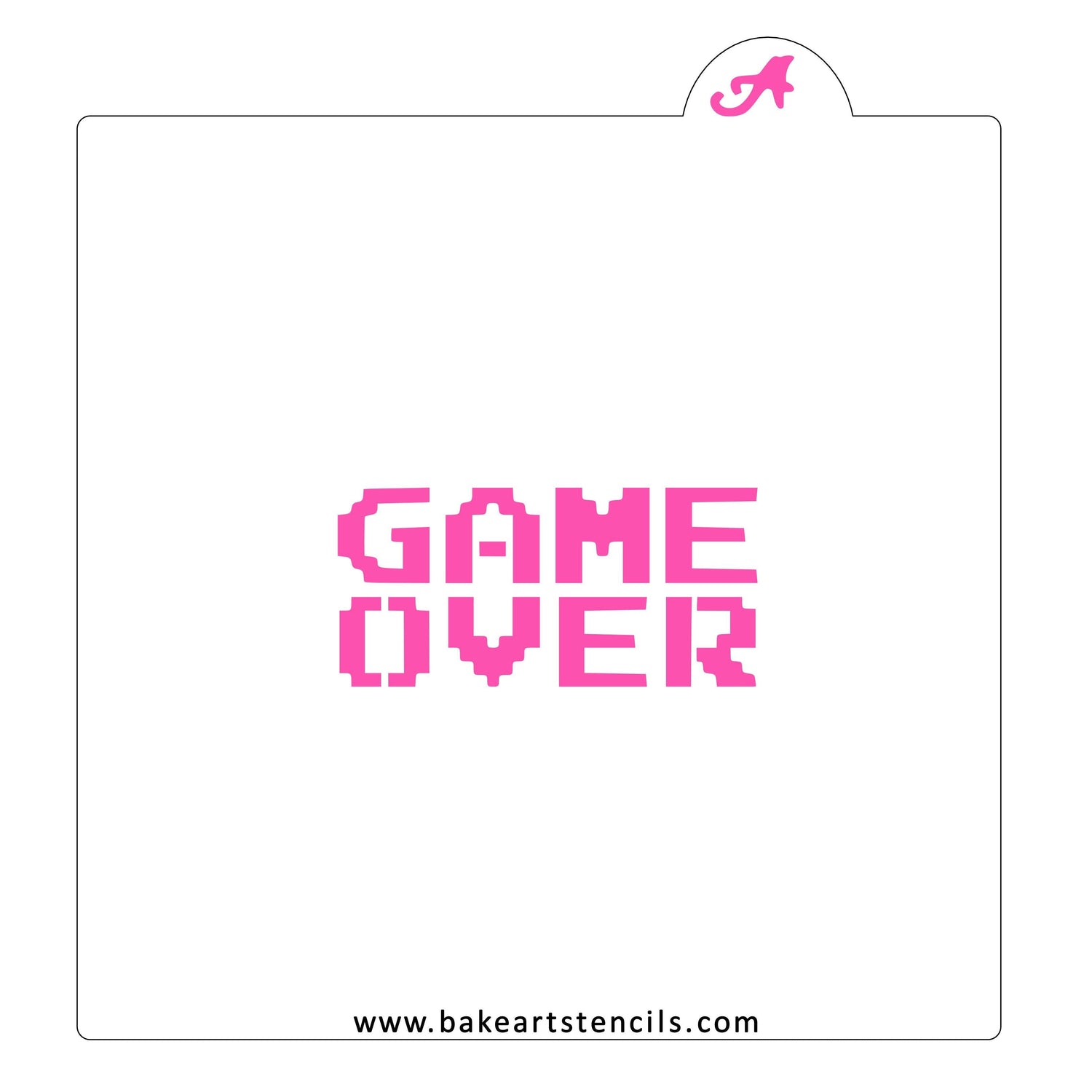 Game Over Cookie Stencil