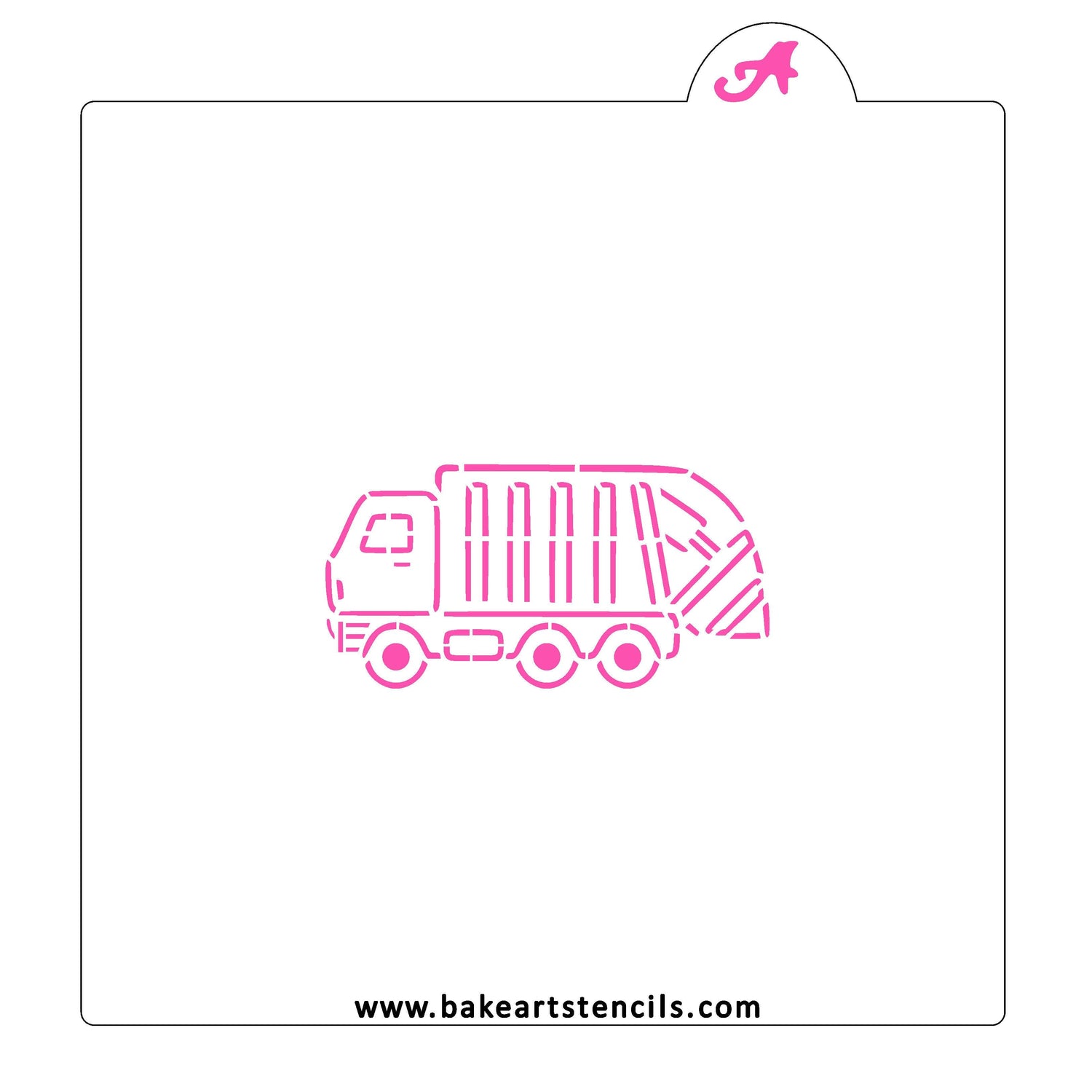 Garbage Truck PYO Cookie Stencil