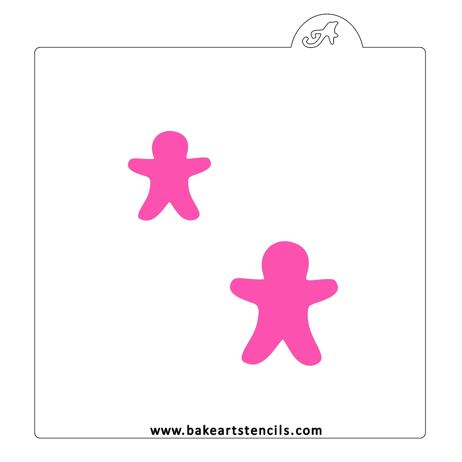 Gingerbread Silhouette Cookie Stencil