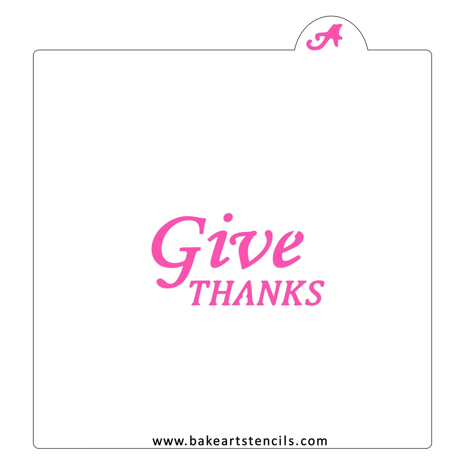 Give Thanks Cookie Stencil