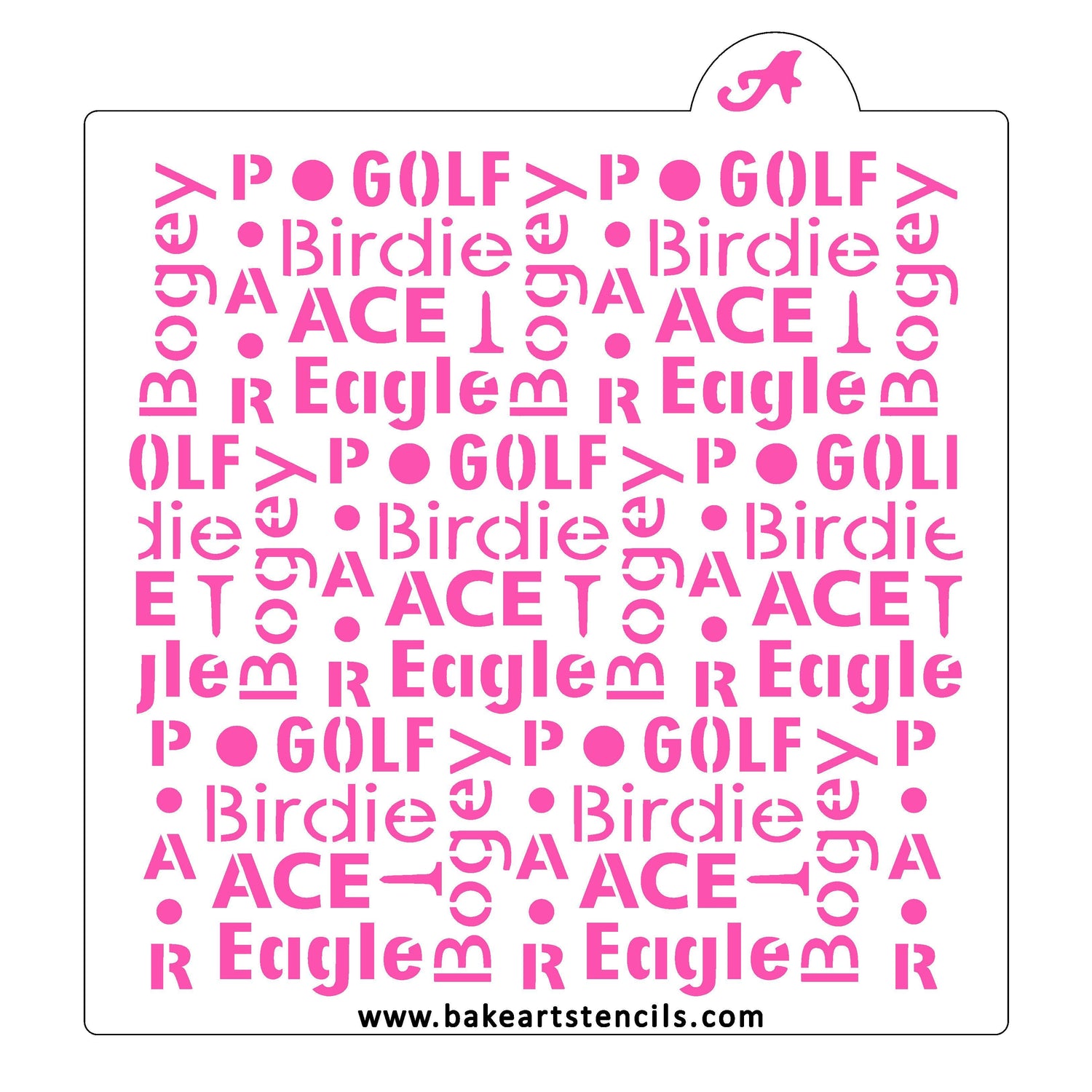 Golf Talk Pattern Cookie Stencil
