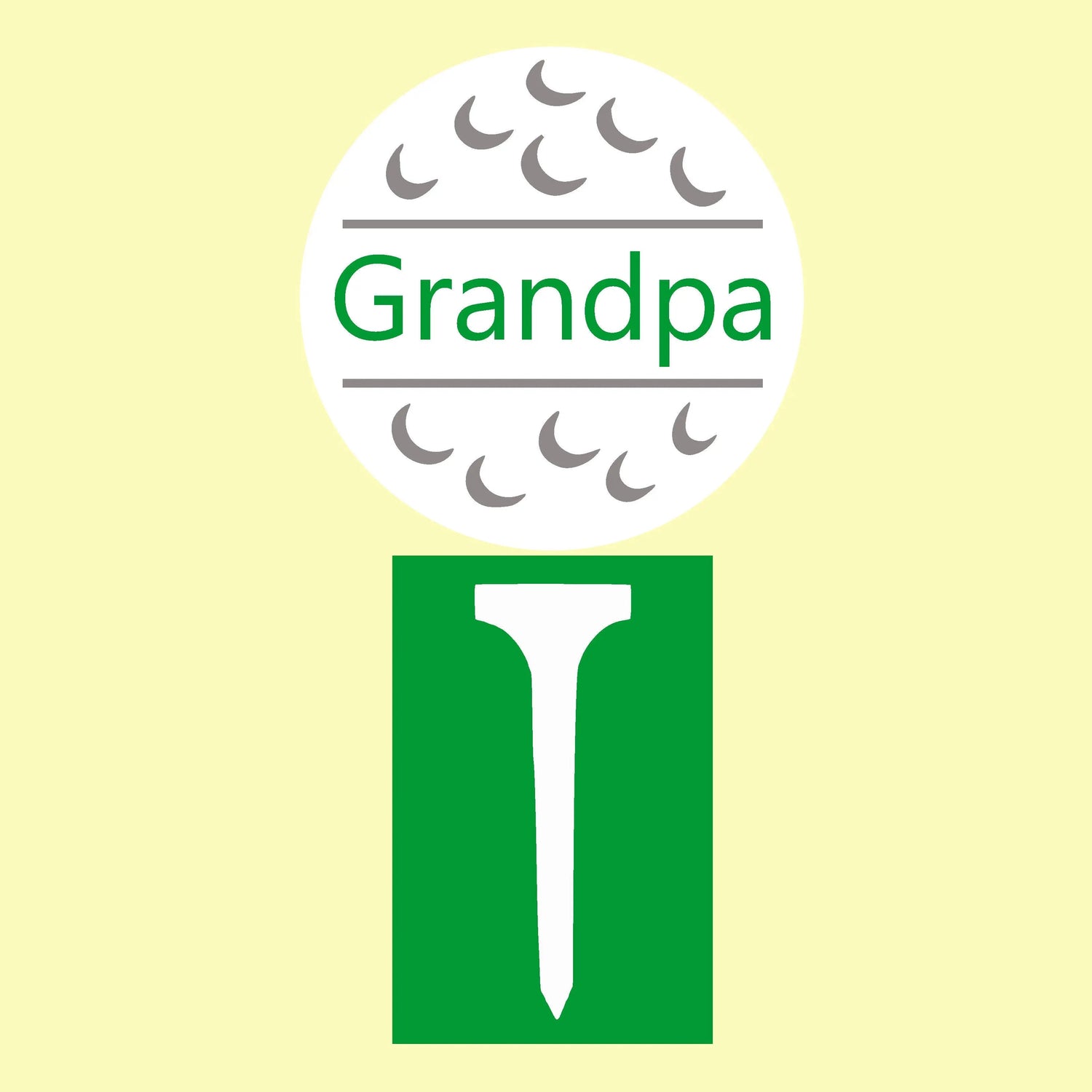 Golf and Tee Cookie Stencil