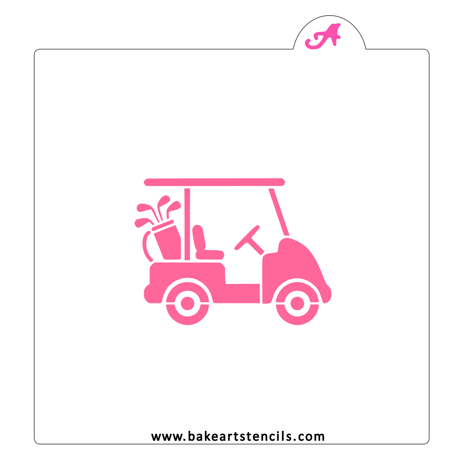 Golf Cart Cookie Stencil