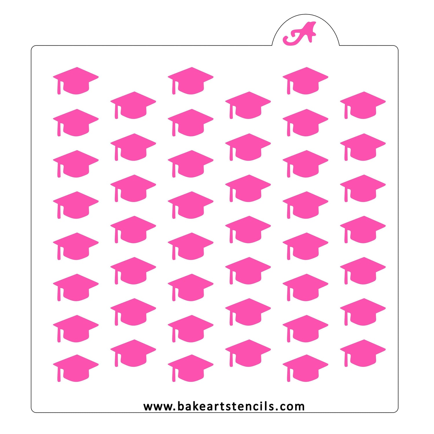 Graduation Cap Pattern Stencil
