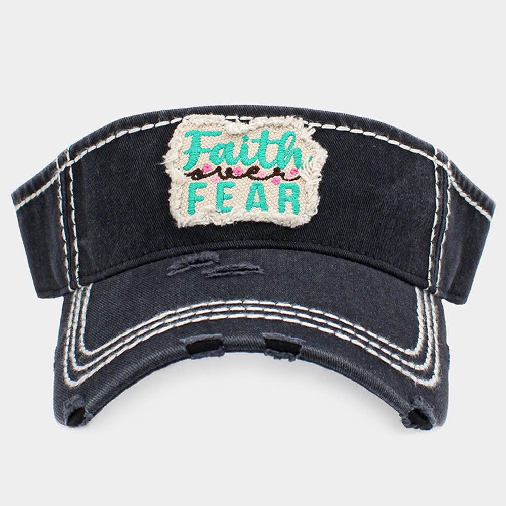 Faith Fear Vintage Visor Hat