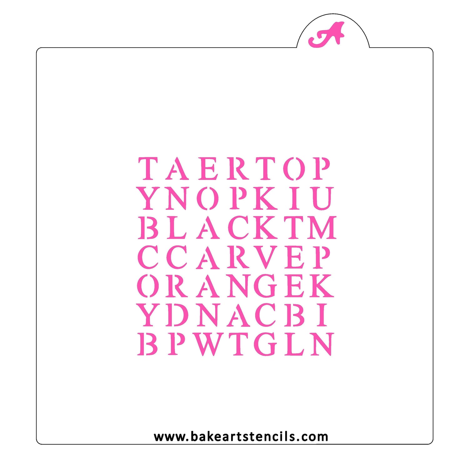 Halloween Word Search Cookie Stencil