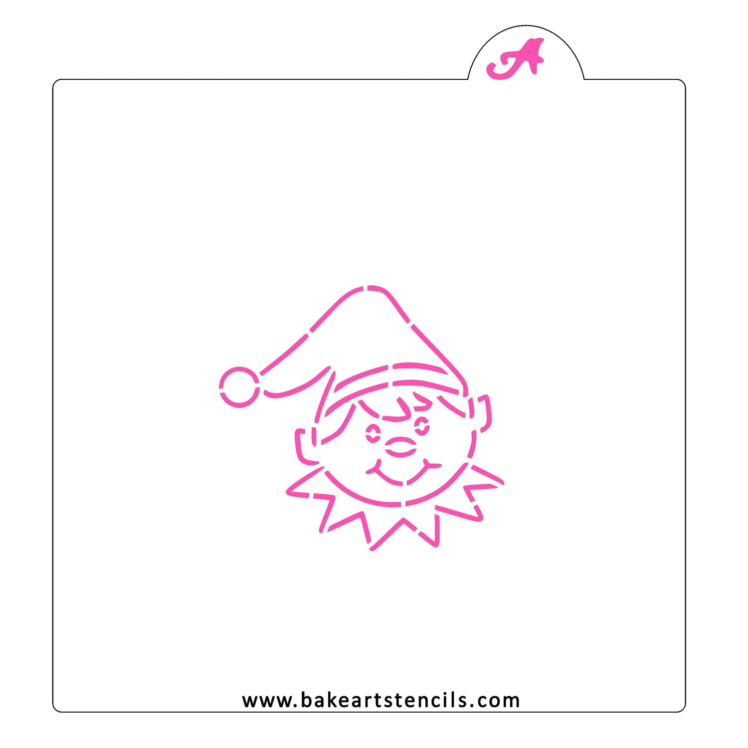 Happy Elf PYO Cookie Stencil