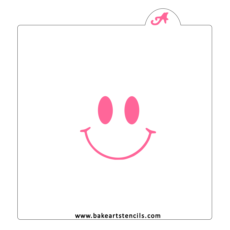 Happy Face Cookie Stencil