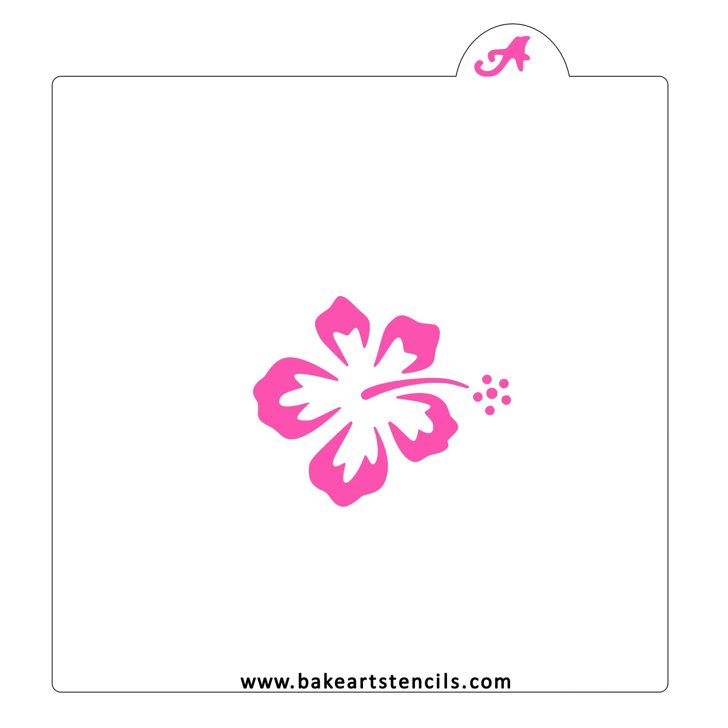 Hawaiian Flower Cookie Stencil