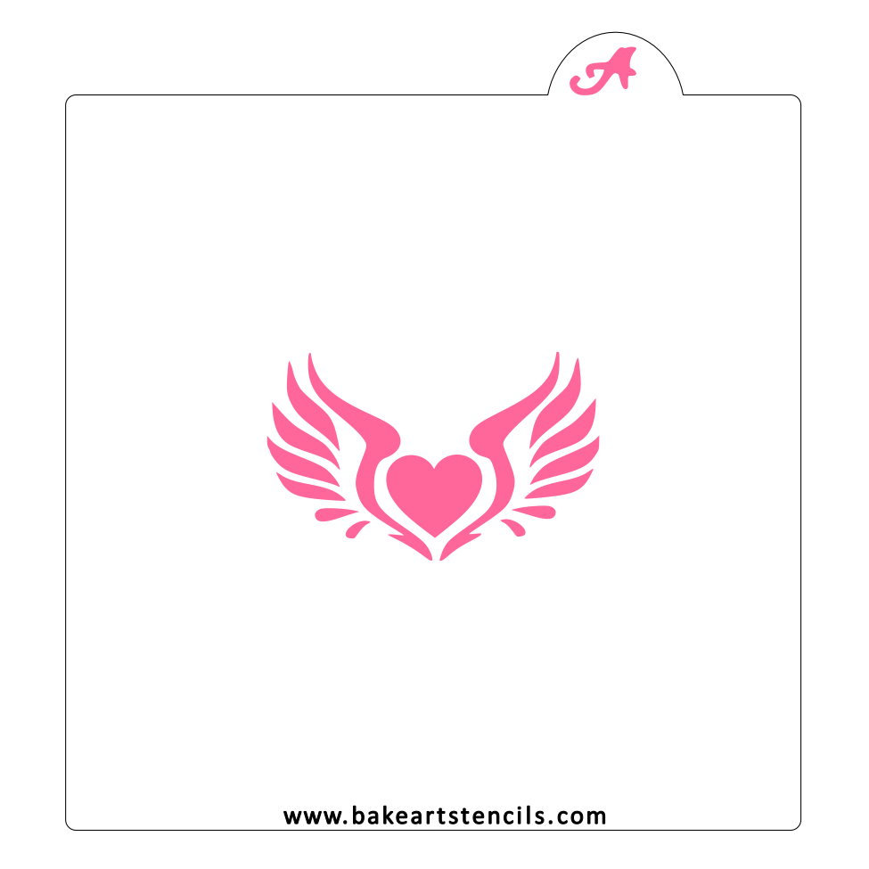 Heart Wings Stencils