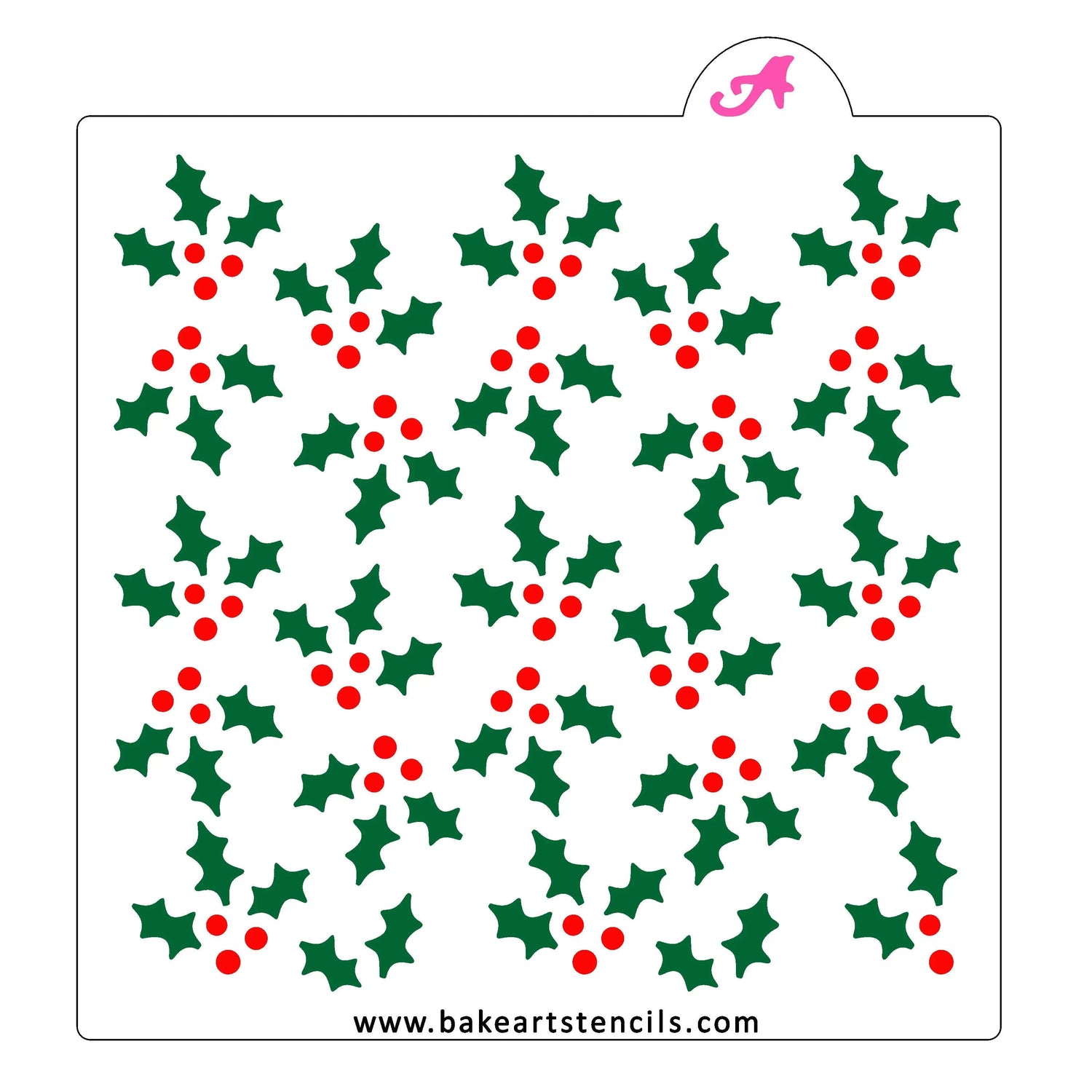 Holly Berry Cookie Stencil