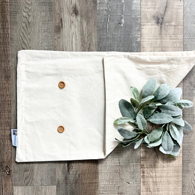 COVER ONLY: RECTANGLE NATURAL CREAM BOHO COVER (no insert)
