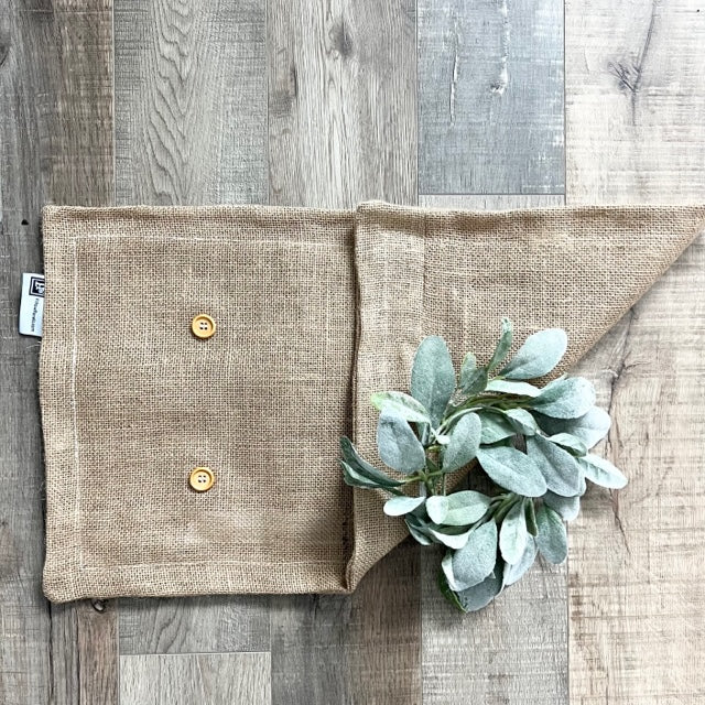 COVER ONLY: RECTANGLE BURLAP PILLOW COVER (no insert)