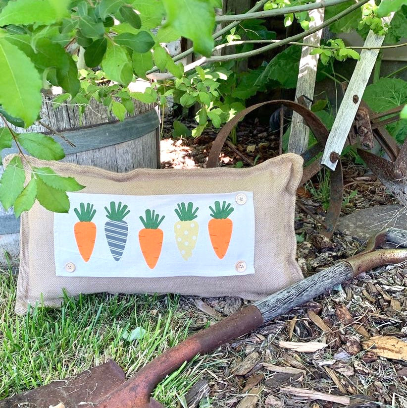PANEL ONLY: RECTANGLE Spring, Summer, Veggies, Bunny Food, Garden; CARROT PATCH