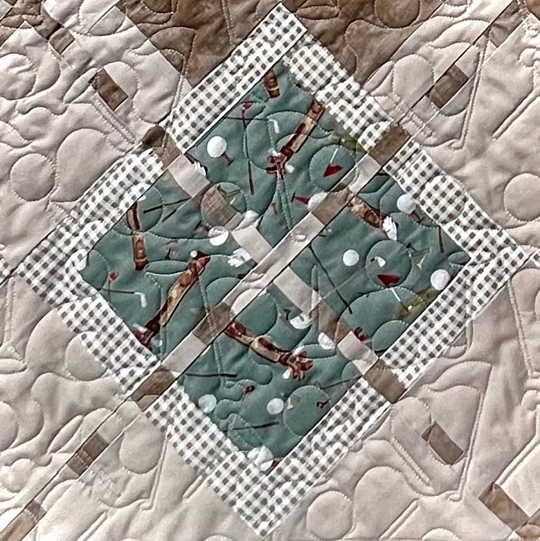 Match Play Argyle Golf Quilt Pattern - Paper Print Version