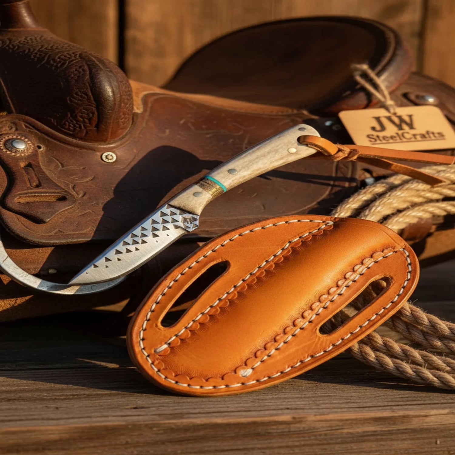 Handmade Farrier Cowboy Bull Cutter Knife 6