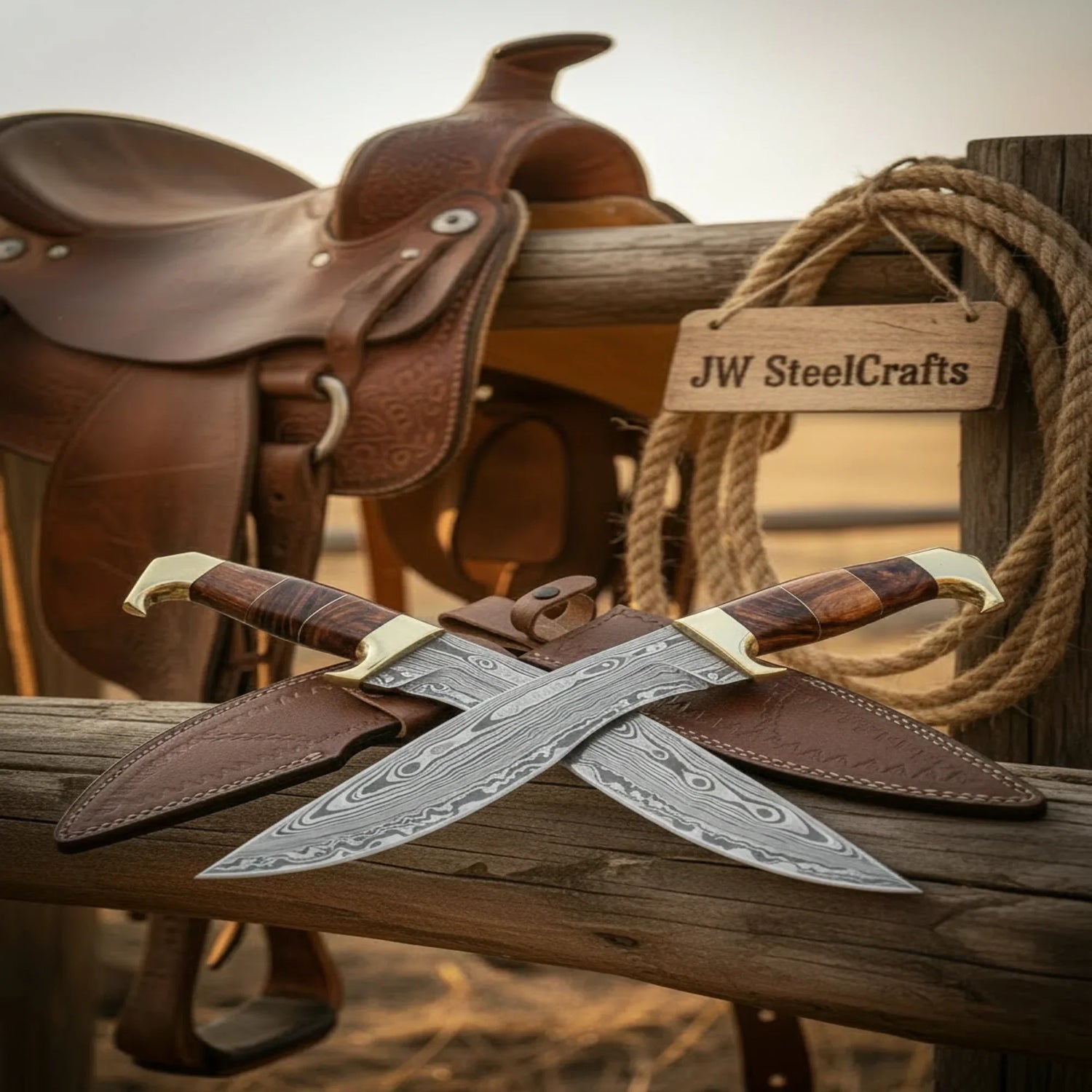 Ranchland Crossed Kukri Set 20