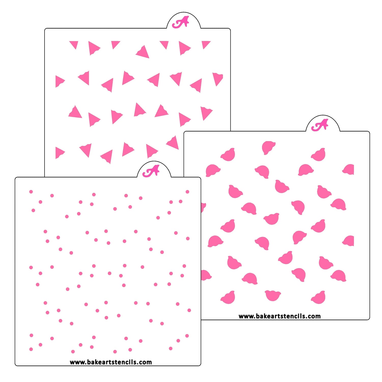 Ice Cream Cones Stencil Set