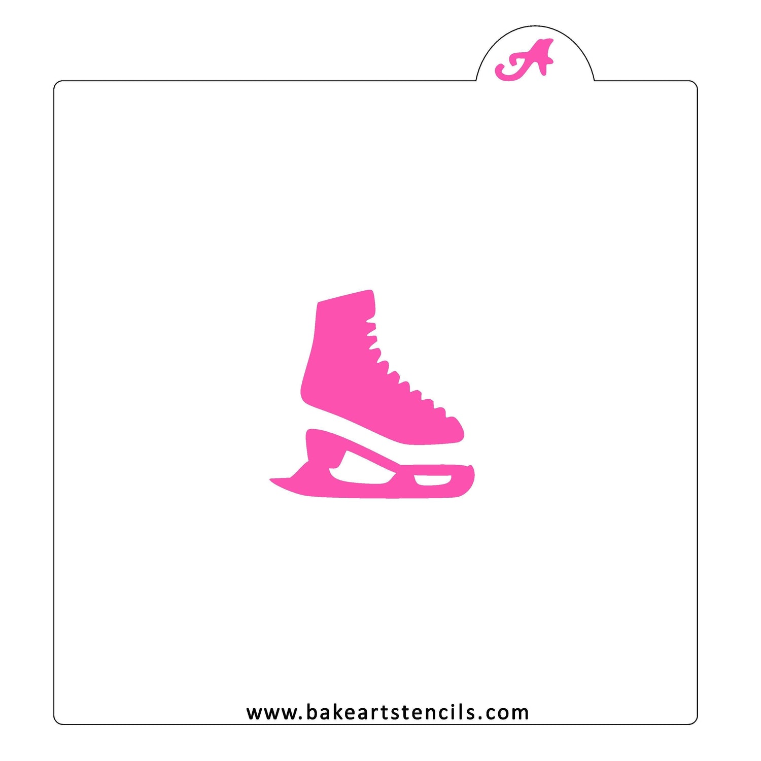 Ice Skating Cookie Stencil