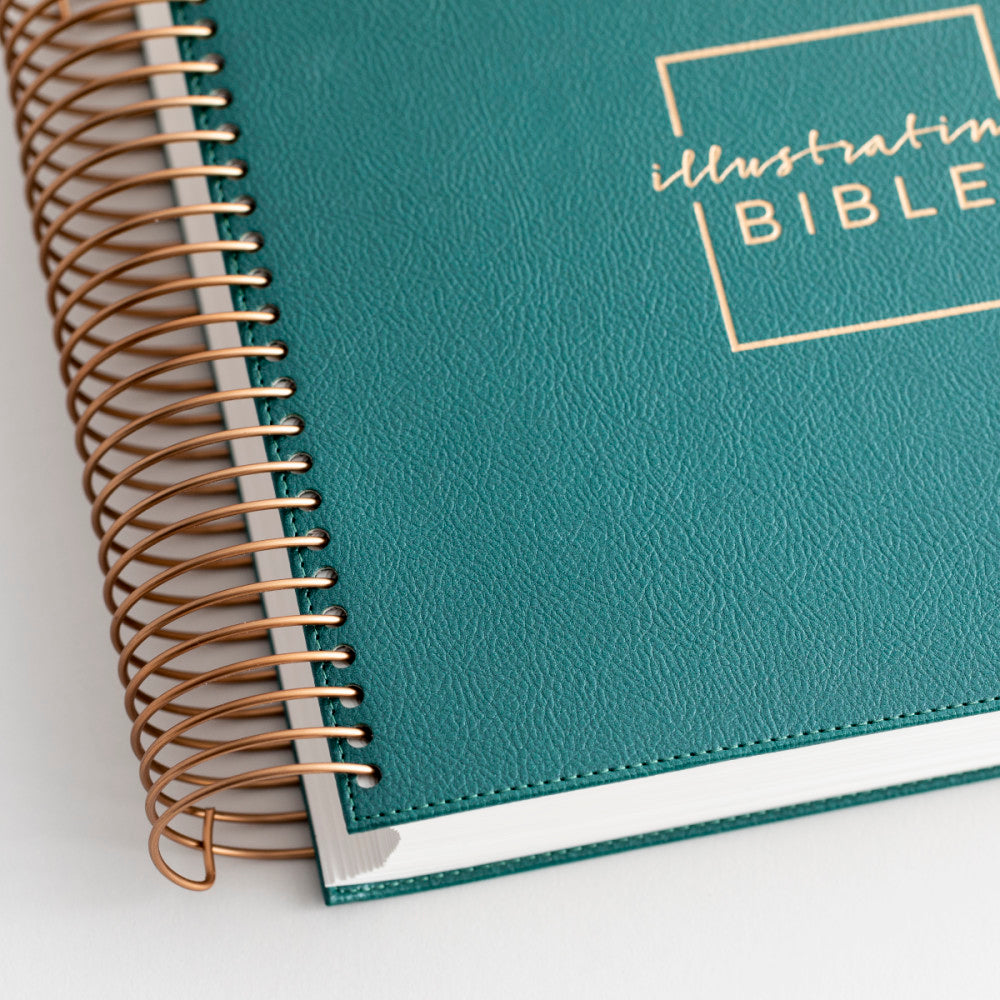 DaySpring - CSB Illustrating Journaling Bible – Green Faux Leather