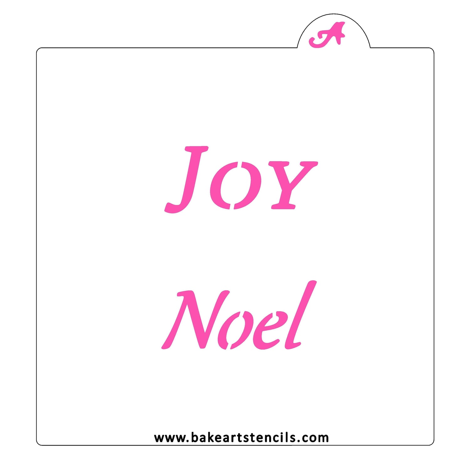 Joy and Noel Cookie Stencil