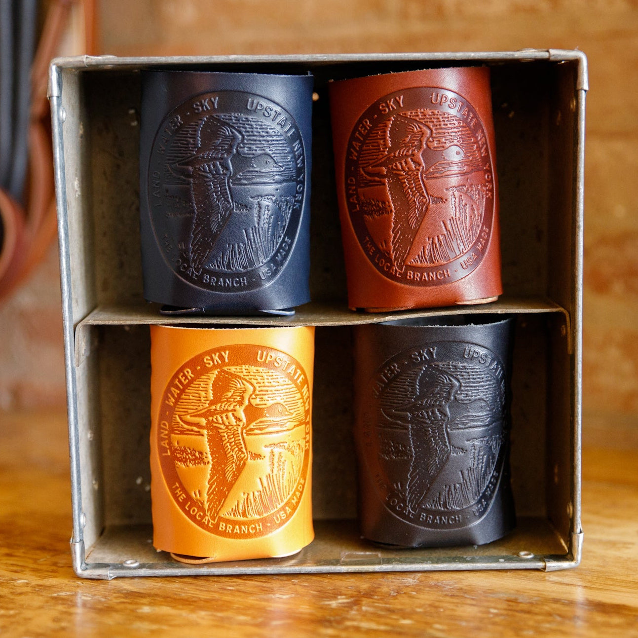 Leather Can Koozie -USA Made