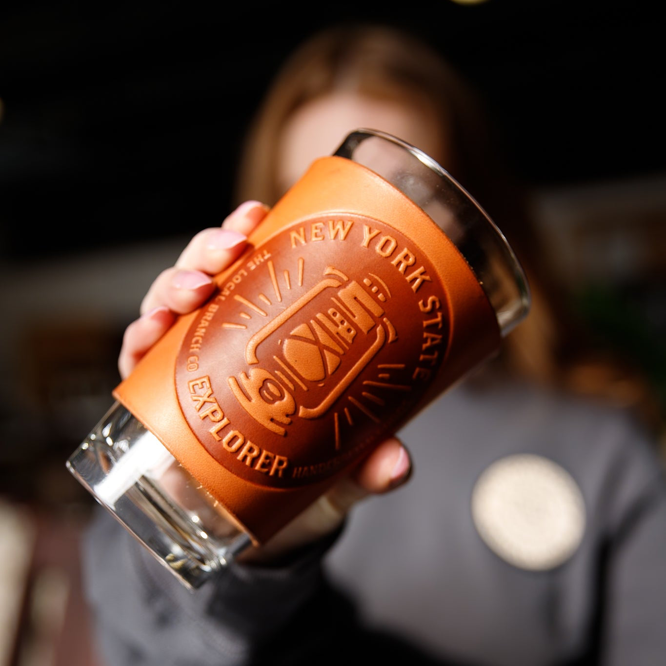 Leather Pint Glass - USA Made