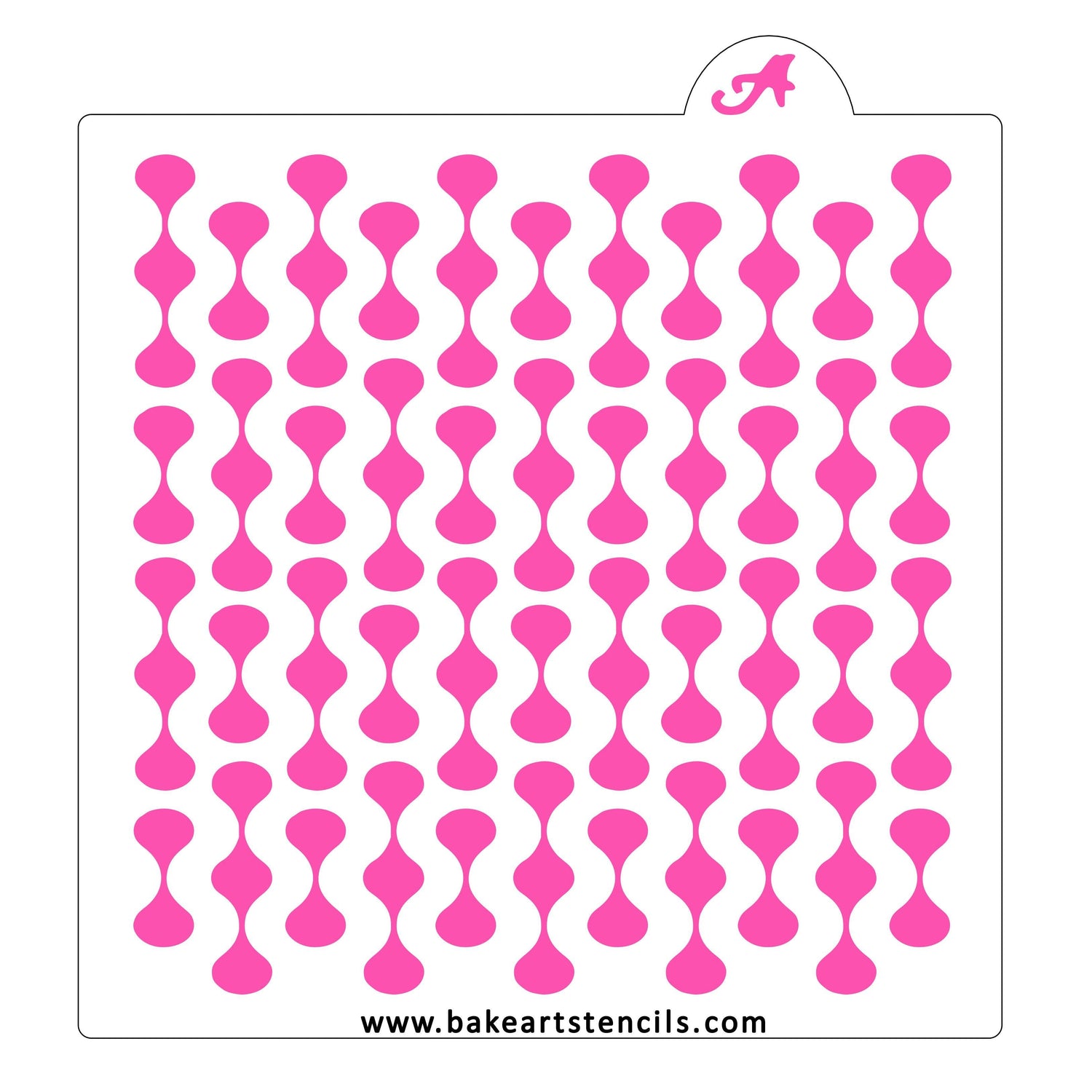 Lava Modern Pattern Cookie Stencil