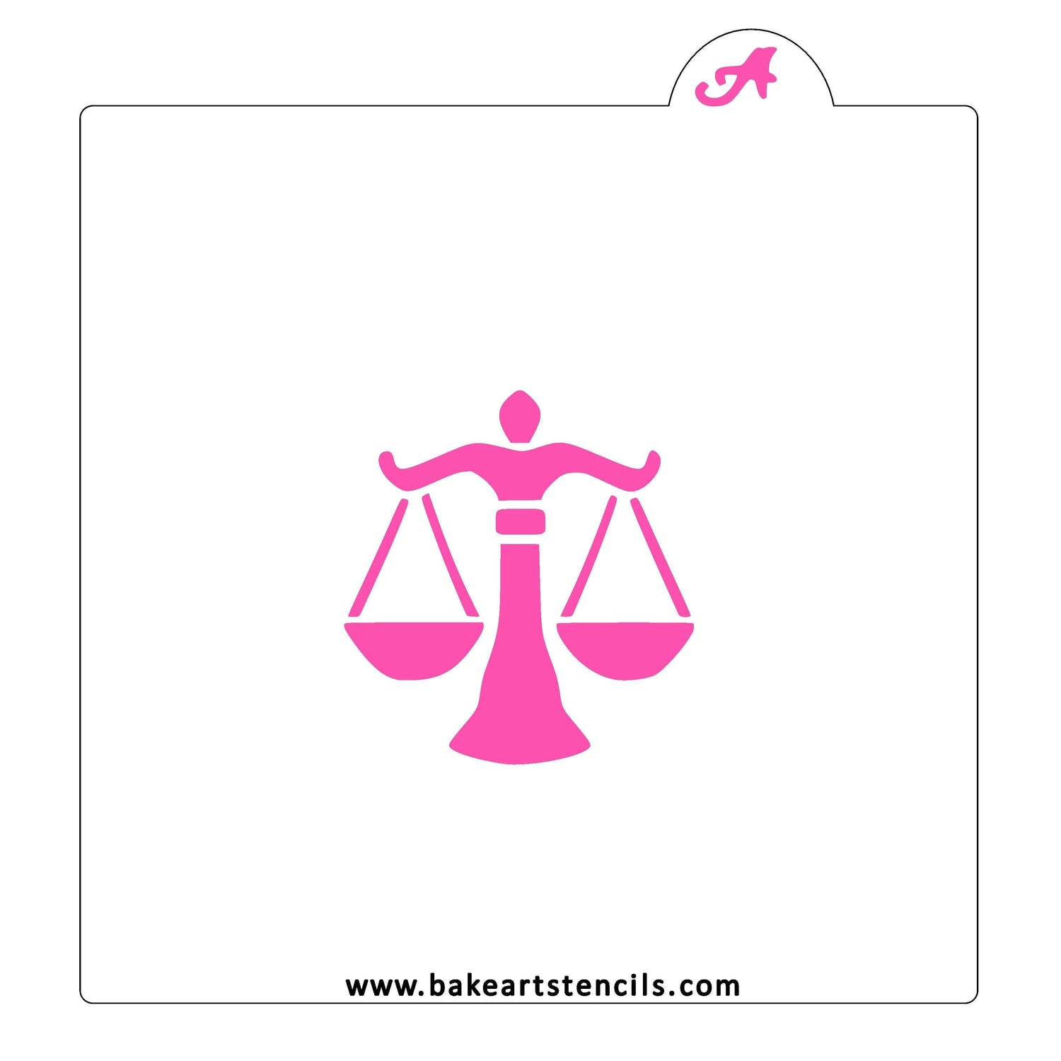 Law Scale Symbol Cookie Stencil