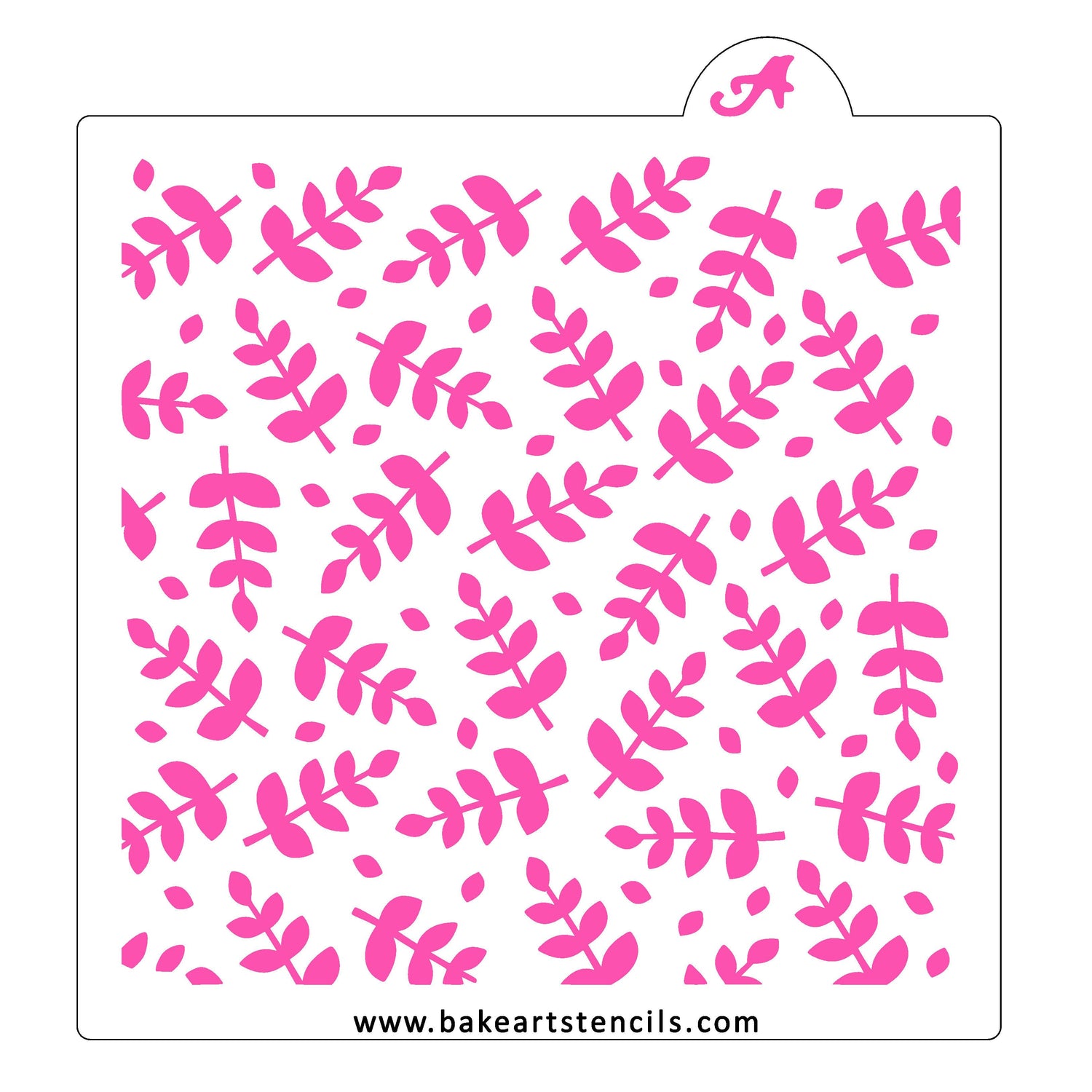 Leafy Branch Pattern Stencil