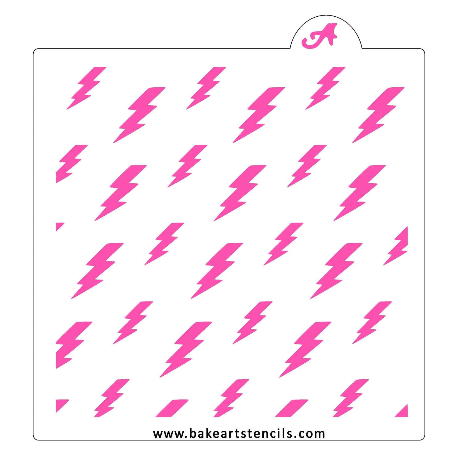 Lightning Bolt Pattern Stencil
