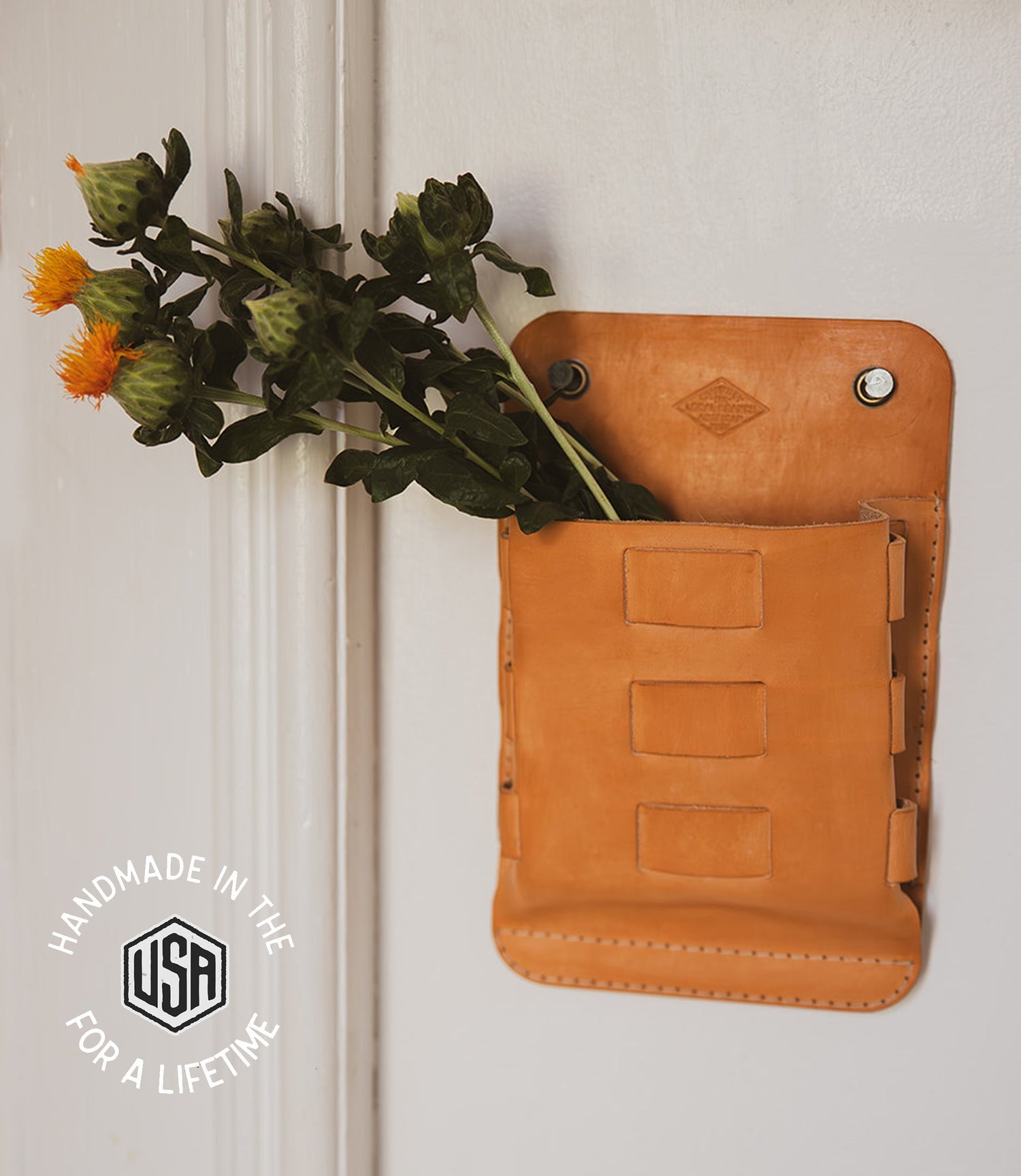 Leather Wall Pocket - USA Made