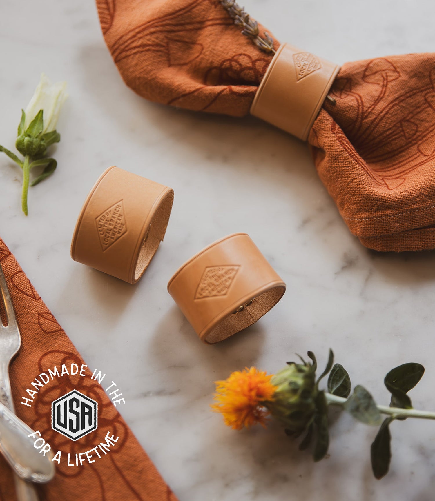 Leather Napkin Ring - USA Made