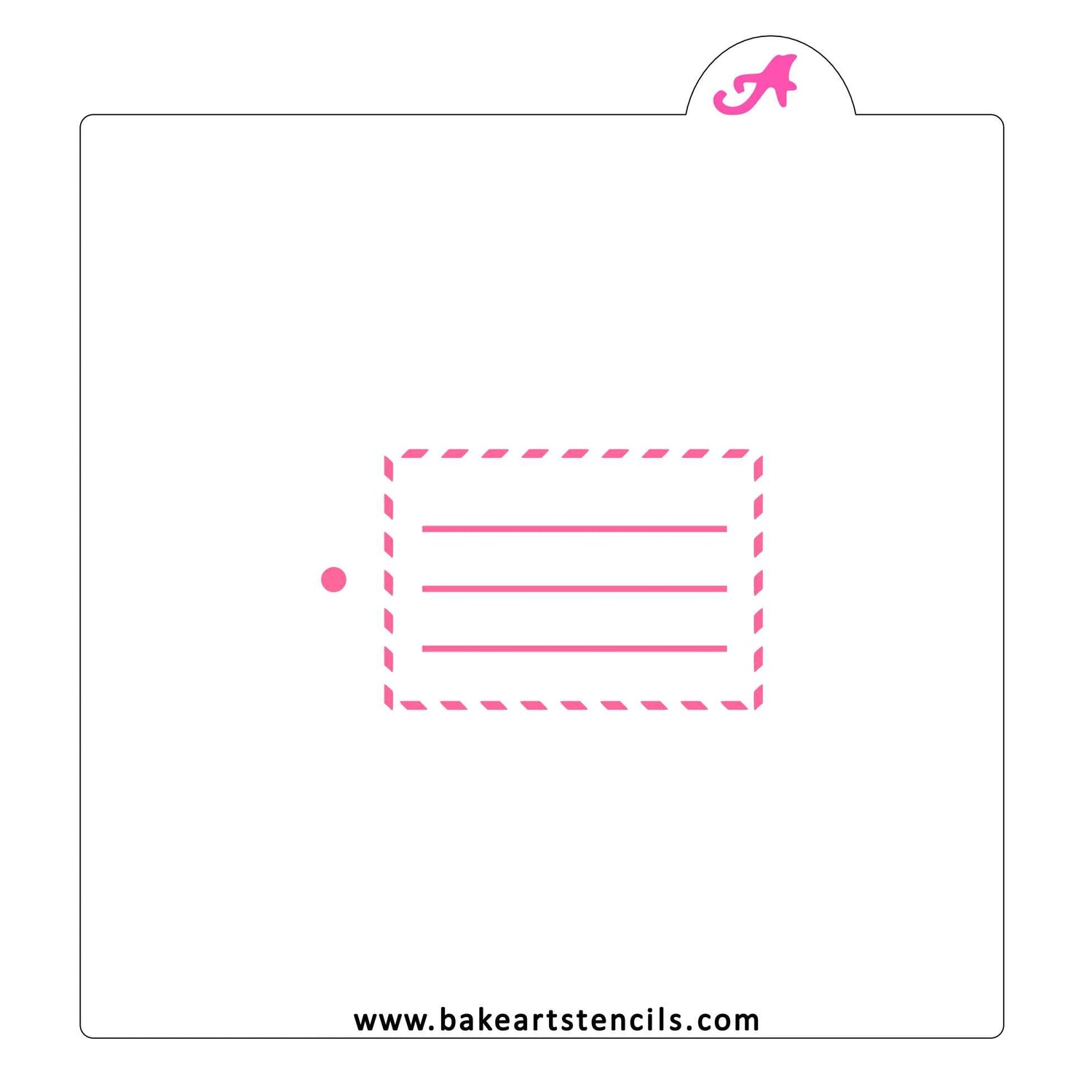Luggage Tag Cookie Stencil