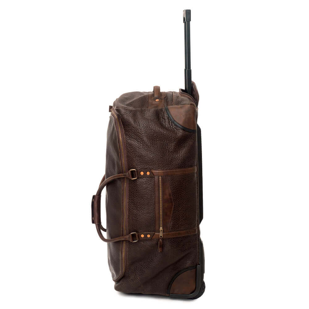 Theodore Leather Large Wheeled Duffle Bag