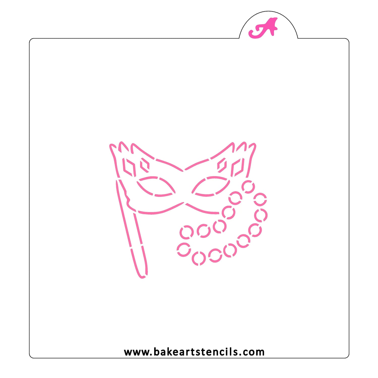 Mardi Mask PYO Cookie Stencil