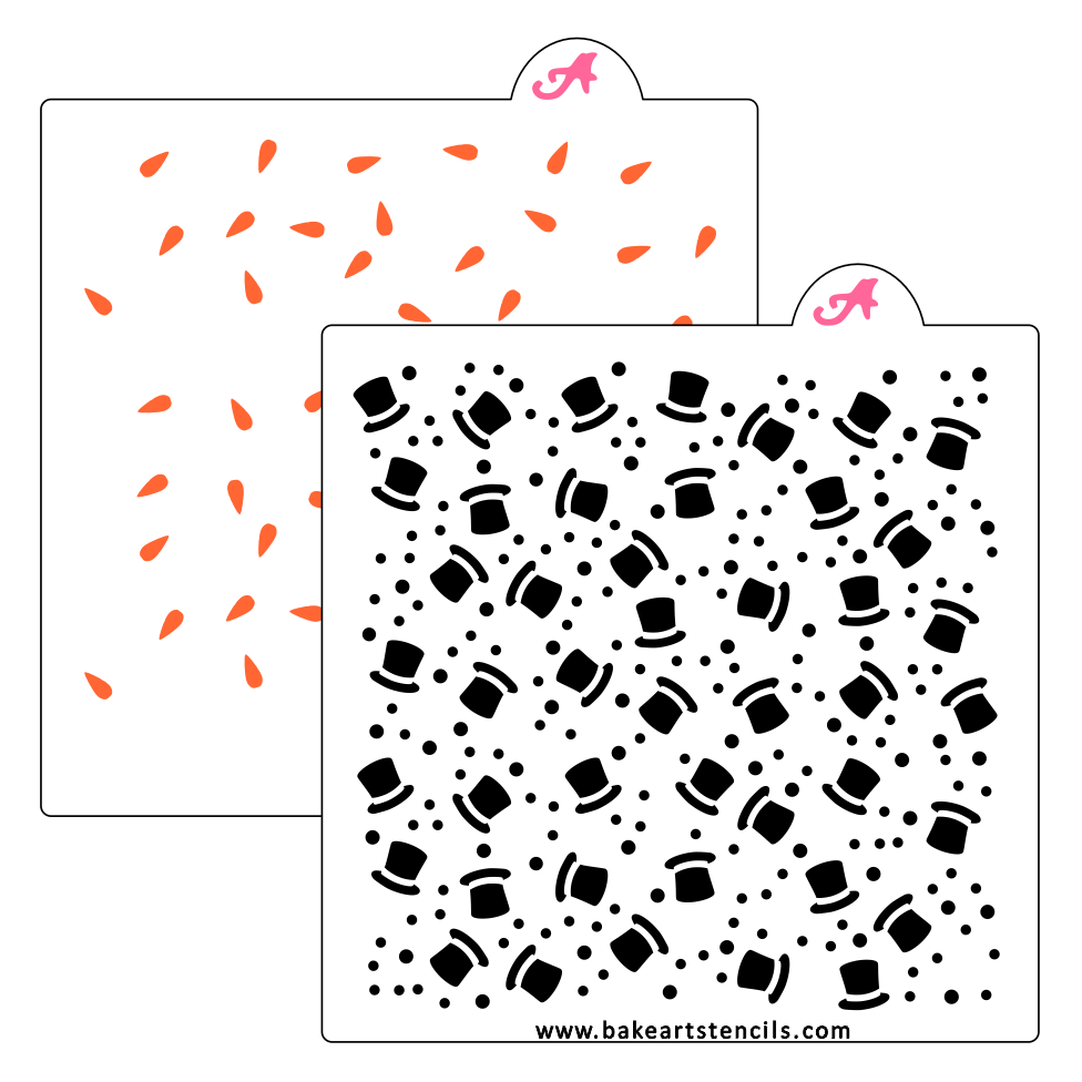 Melted Snowmen Cookie Stencil Set