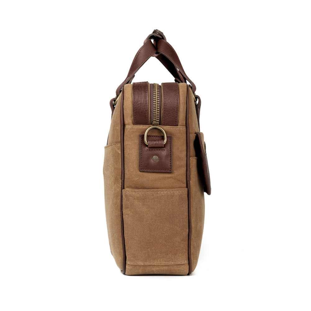 Campaign Waxed Canvas Briefcase